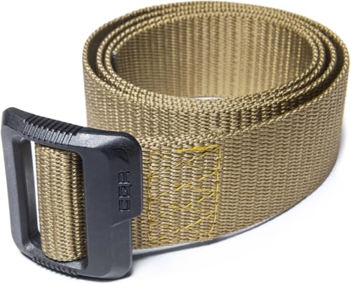 CQR Tactical Belt, Military Style Heavy Duty Belt, Webbing EDC Quick-Release Buckle - color: 2pack Dura Nylon Black/Khaki, size: X-Large