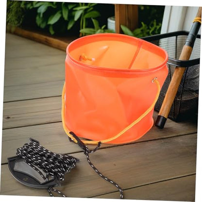 BESPORTBLE 1Pc Collapsible Eva Fishing Bucket Lightweight Storage Barrel with Ventilated Net for Bait for Lakes Rivers and Beaches Convenient Rope Handle for Easy Lifting