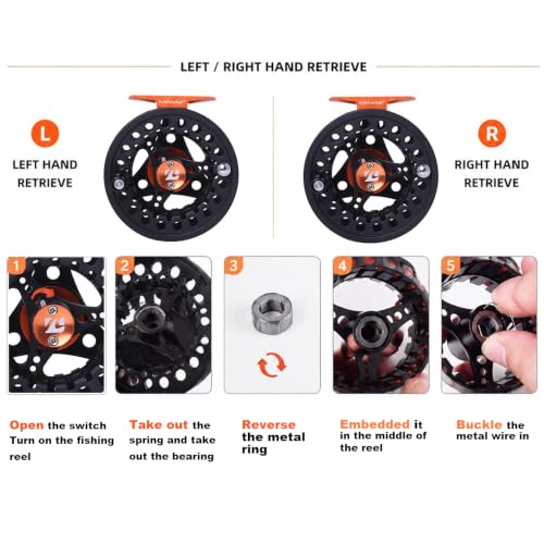 Kylebooker Large Arbor Fly Fishing Reel 3/4wt 5/6wt 7/8wt - color: Silver, size: 5/6wt