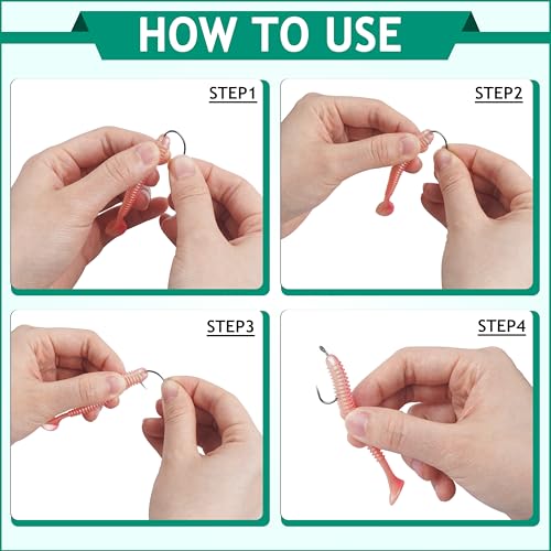 Barbless Fishing Hooks Curve Shank Carp Trout Circle Hooks Crank Fly Tying Hooks Carp Leader Hair Bait Rigs Fishing Accessoires for Freshwater Saltwater - size: 4#_80pcs