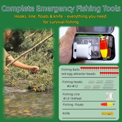 Mini Survival Fishing Kit–Compact Emergency Gear for Camping,Hiking,Bushcraft,Backpacking Small Tackle Box with Hooks,Line,Tools - style: Mw-hc