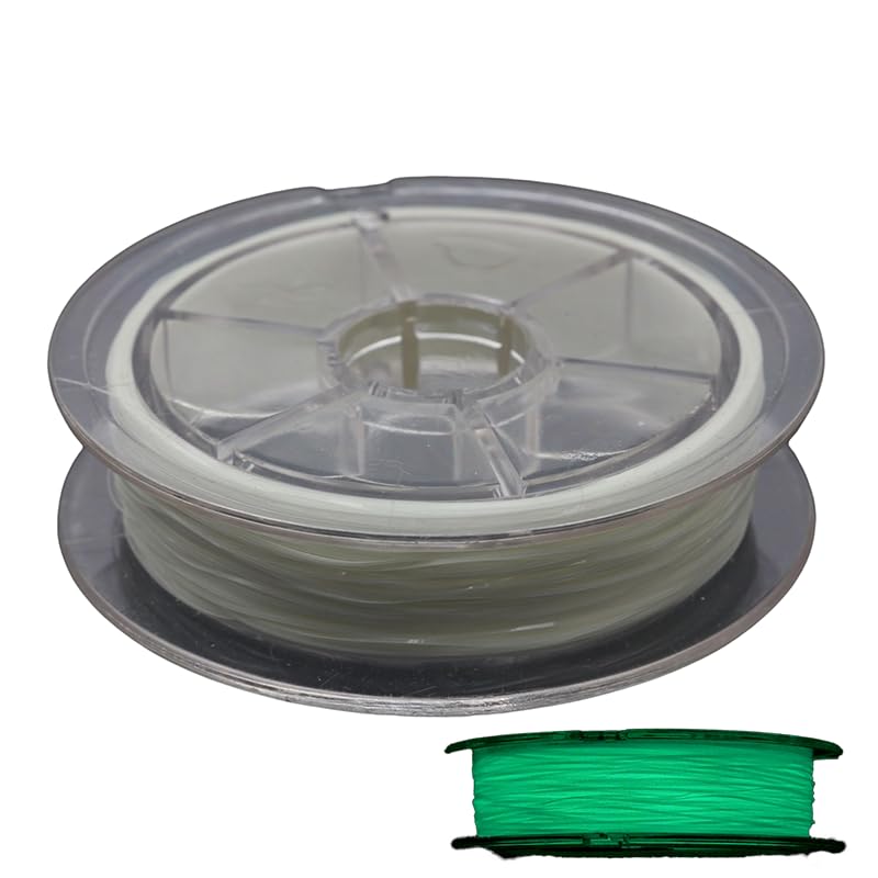 Glow in the Dark Fishing Line, 0.37mm Diameter, 50M Length, Ultra-Bright Green Luminous Thread