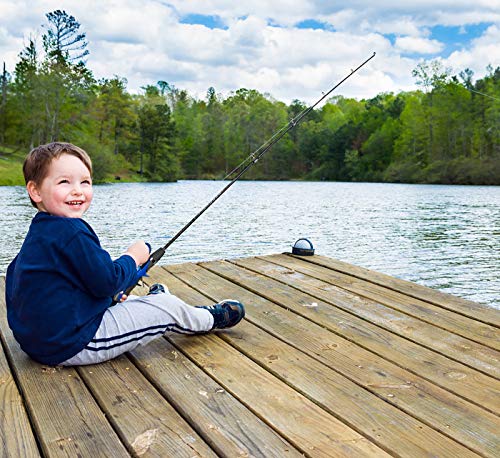 Urban Deco Kids Fishing Pole Set Portable Telescopic Kids Fishing Rod and Reel Combo Kit with Tackle Box for Beginners, Boys,Girls,Youth,Children - color: blue