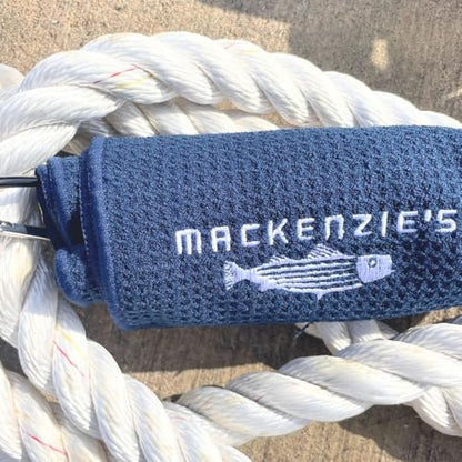 Mackenzie’s Signature Fishing Towel - 3 Pack Fishing Towel – 15 X 15 | Gifts for Fishermen, Cooks, Mechanics, Tradesmen, Fast Drying, Waffle Weave, Fishing Gear