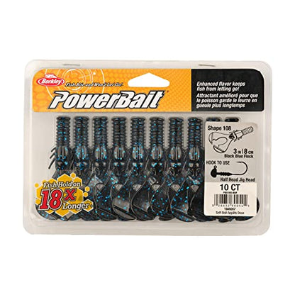 Berkley PowerBait Shape 108 Fishing Soft Bait - color: Black Blue Fleck, size: 3"