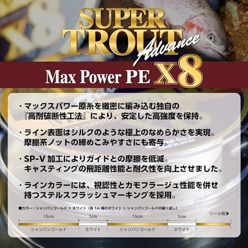 VARIVAS Super Trout Advance Max Power PE x8 - size: 28.6 lb (#1.5) 150m