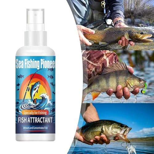 Fish Attractant 100ML Concentrated Spray | Concentrated Fishing Bait for Pond Lake Seaside Water Trolling Outdoor Beginner Professional Lover