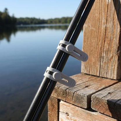 40pcs Silicone Fishing Rod Straps for Electronics Cords and Rods, Soft Non-Slip Grip with Smooth Finish, Maintains Original Shape, for Tackle Boxes and Travel Organization