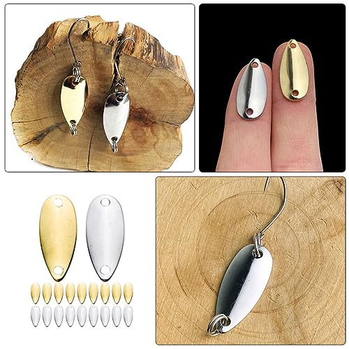 20Pcs Metal Fishing Lure Sinking Baits for Freshwater Saltwater Fishing Bright Color Design for Bass Trout Pan Fish Durable Reusable Fishing Tools