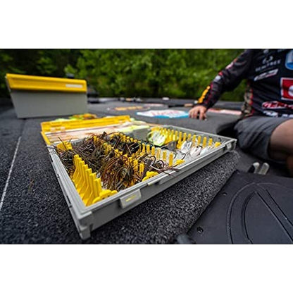 Plano EDGE Master Jig/Bladed Jig Box, Transparent/Yellow - style: Jig Tackle Storage