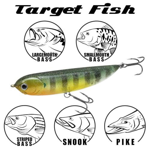 LUCKY CRAFT Sammy 98, Freshwater Lake Bass Fishing Lure, Topwater, Floating, Perfect Walking The Dog, Fishing Gear, Fishing Accessories, Fishing Tackle - color: 180 Flake Flake Golden Sun Fish