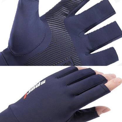Men UV Protection Fishing Gloves Summer Outdoor Non Slip Fingerless Gloves for Hiking Driving Cycling Gloves