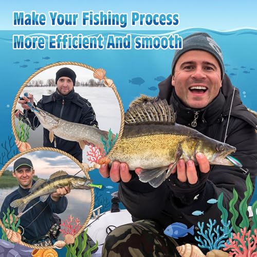8-Inch Tuna Popper with Treble Hooks,4 Pcs Popper Saltwater Fishing Lures, Large Topwater 3D Eyes Surf Fishing Lure for Striper Barracuda Mackerel Snapper Bluefish Pencil Plugs Offshore