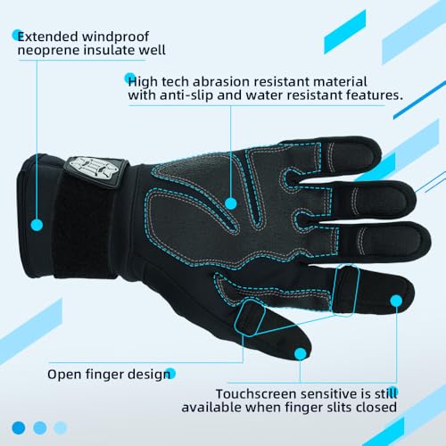 Seibertron S.P.S.G-2 UPF100+ Sun/UV Protection Fishing Adult & Youth Glove - color: Winter-Black, size: S Adult