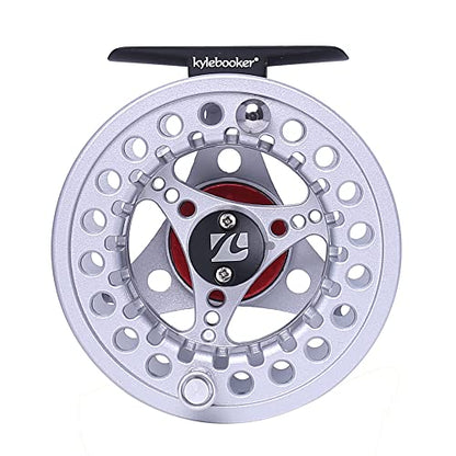 Kylebooker Large Arbor Fly Fishing Reel 3/4wt 5/6wt 7/8wt - color: Silver, size: 3/4wt
