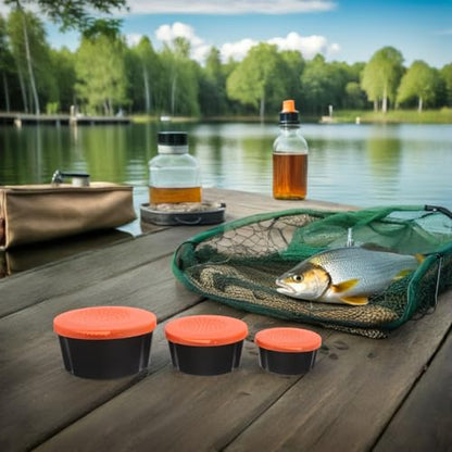 TEHAUX 3pcs Live Bait Case Worm Bait Storage Container Plastic Breathable Worm Holder Box for Fishing Outdoor Use