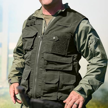 Edgetec Outdoor Utility Vest, Fishing, Hunting, Tactical Ripstop - color: Ranger, size: XX-Large