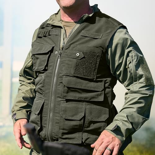 Edgetec Outdoor Utility Vest, Fishing, Hunting, Tactical Ripstop - color: Ranger, size: 4X-Large