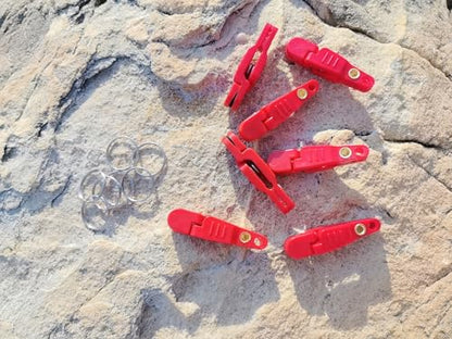 Line Clip Snap Weight Release Clip for Offshore Fishing Planer Board Kite Heavy Tension Snap Release Clip Downriggers Outrigger Release Clips - style: 7pcs Red