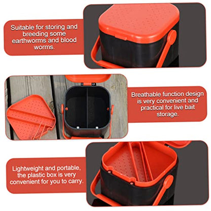 Storage Box for Live Bait Breathable Thickened Container Ventilated Lid for Fishing Tackle and Outdoor Use Lightweight and Portable Design for