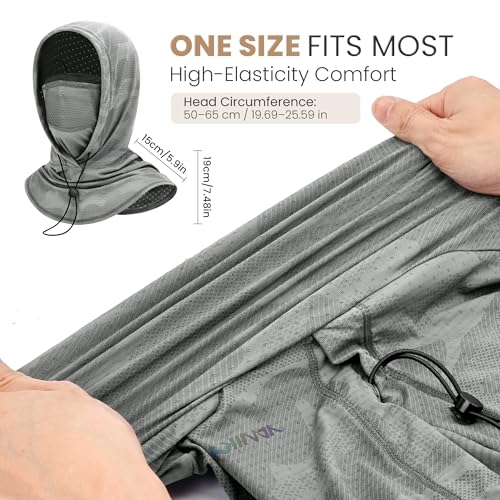 YANIKY Summer Cooling Balaclava with Breathable Holes, Sun UV Protection Face Mask for Running, Cycling, Fishing, Men & Women - color: gray Tones Set (Black/Dark Gray/Light Gray)