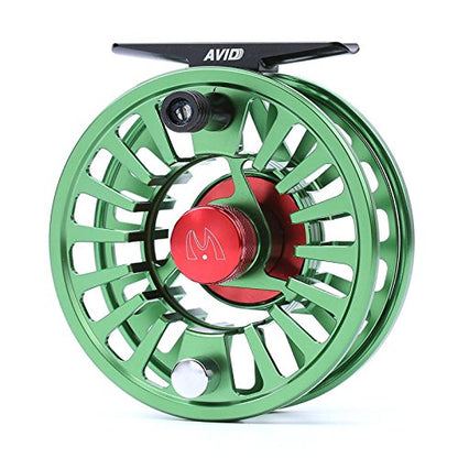Maxcatch AVID Fly Fishing Reel with CNC-machined Aluminum Body - 1/3, 3/4, 5/6, 7/8, 9/10 Weights(Black, Green, Blue) - color: Fly Reel Green, size: 3/4wt