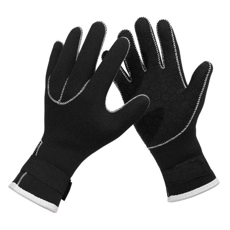 SUJAYU 3mm Neoprene Gloves Diving Gloves Wetsuit Gloves, Anti Slip Waterproof Fishing Gloves with Adjustable Wrist Strap, Water Proof Scuba Gloves Sailing Gloves Men & Women - size: X-Large