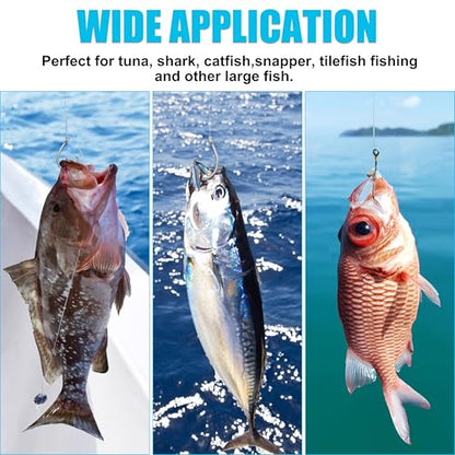 Circle Hooks Saltwater Fishing Hooks 30pcs Offset Wide Gap Live Bait Circle Hook Stainless Steel for Freshwater Fishing Catfish Tuna Bluegill Bass #5/0-#10/0 - style: 7/0-30pcs
