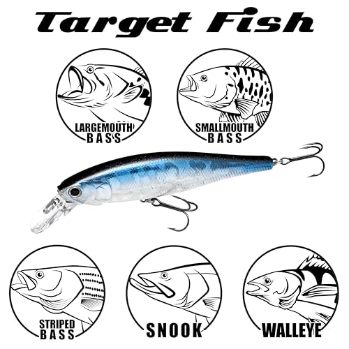 LUCKY CRAFT Pointer 100SP, Jerkbait Side by Side Action Tournament Winning Perfect Wobbling Freshwater Lake Bass Fishing Champion Bait - color: 291 Aurora Ghost Wakasagi
