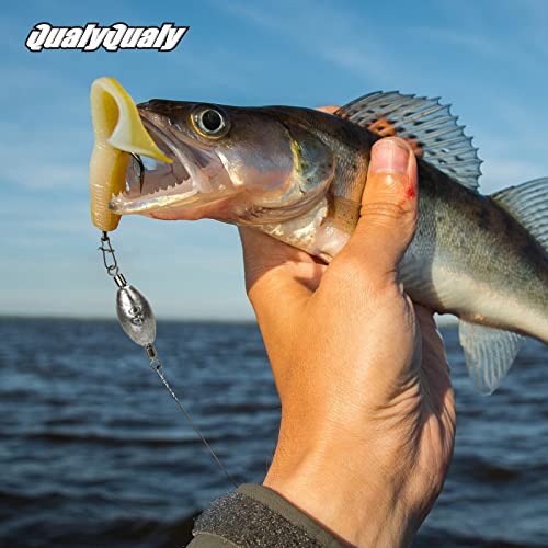 THKFISH Fishing Weights Inline Weights Trolling Sinkers Swivel Weights Quick Set Up Lead Fishing Sinker with Inner Swivel - size: 30pcs-Mixed Weight