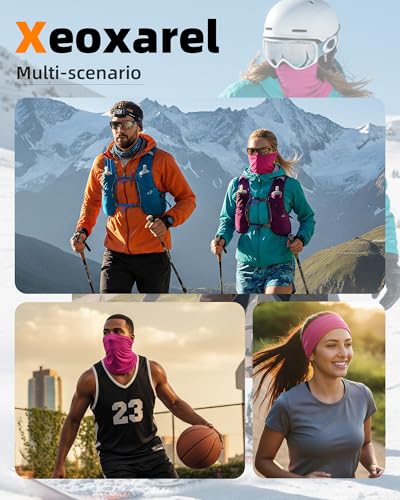 Xeoxarel Neck Gaiter, 7 Pack Cooling UV Protection, Bandana Face Mask Scarf for Men and Women - color: 3 Pink, 2 Lavender, 2 Purple