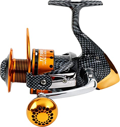 Burning Shark Fishing Reels- 12+1 BB, Light and Smooth Spinning Reels, Powerful Carbon Fiber Drag, Saltwater and Freshwater Fishing - size: TT4000