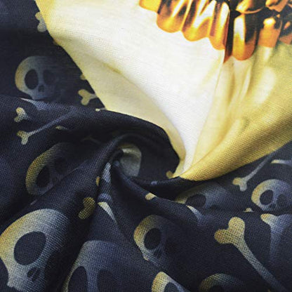 Obacle Neck Gaiter Face Mask Bandana for Dust Wind Sun Protection for Men Women - color: Skull Gold Teeth Mask