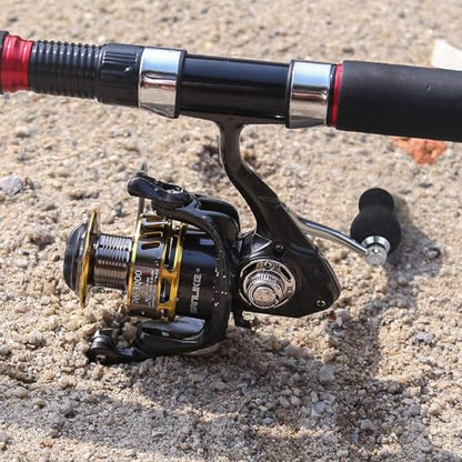SANLIKE Spinning Reel Fishing Reel for Saltwater or Freshwater | Carbon Fiber, 40.5 Lbs Max Drag, 7+1 Stainless BB Ball Bearing, 5.2:1 Gear Ratio, Size 3000-6000 - size: 5000