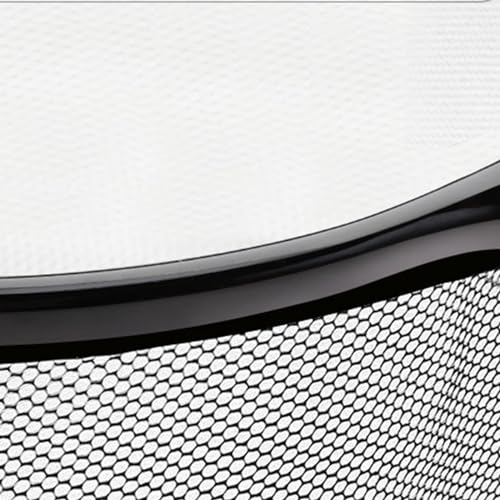 Fishing Landing Net Head Fly Fishing Net Rubber Coated Replacement Net 8mm Thread Fish Catching Releasing Landing Net Head - color: 45cm