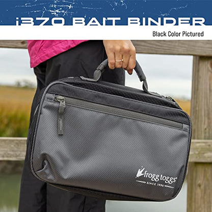 FROGG TOGGS Bait Binder, Fishing Tackle and Bait Storage, Salt Water Resistant Soft Sided Tackle Bag, Black, i370