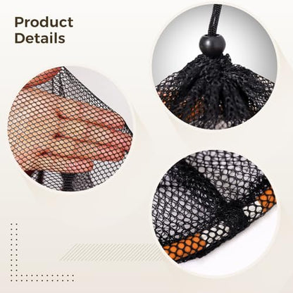 Foldable Fishing Net Basket, Collapsible Mesh Fish Keeper with Floating Rings, Live Fish Trap, Secure Drawstring Closure, Portable for River, Lake, Pond Fishing, 1 Pack