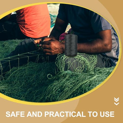 Veemoon 1 Roll Nylon String, 300M/980FT Fishing Net Repair Line Wrapping Rope Fish Net Repair Twine Braid Fishing Cord Twine DIY Crafts Rope to Weave Nylon Braided Wire, Bank String Dark Green