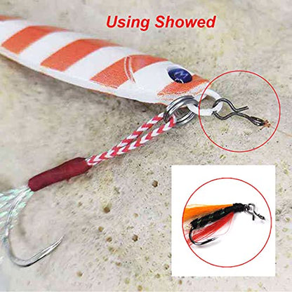 No-Knot Fast Snaps - Quick Change Connect Snap for Flies, Hooks & Lures - Black, Pack of 100 - size: Medium