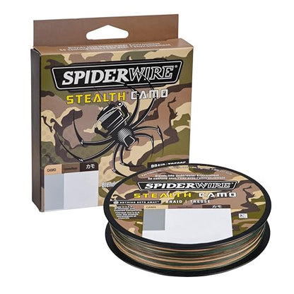 SpiderWire Stealth Braid Fishing Line - color: Camo, size: 125yd, style: 8lb Break Strength