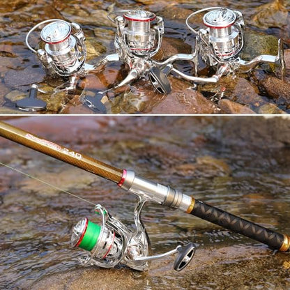 Sougayilang Saltwater Spinning Reel,CNC Aluminum Spool,Max Drag 33LB,Oversize Grip,5.5:1 Gear Ratio, 11+1 Stainless-Steel BB, Freshwater Fishing Reel. - color: SW2500