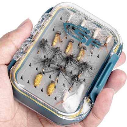 SF Small Waterproof Fly Box Double Sided Floating Fly Fishing Case Storage For Nymph Wet Dry Fly Flies Easy Grip Foam - style: Easy Grip Foam-Small