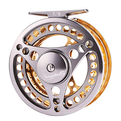 Sougayilang Fly Fishing Rod Reel Combos with Lightweight Portable Fly Rod and CNC-machined Aluminum Alloy Fly Reel,Fly Fishing Complete Starter Package - color: Fly Fishing Full Kit 7-8#