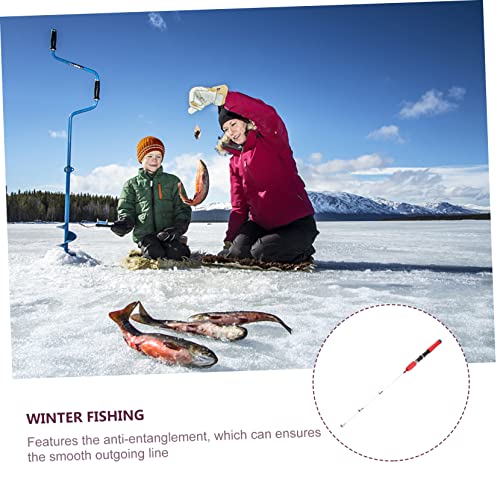 POPETPOP Portable Ice Fishing Rod Lightweight Short Winter Fishing Pole Metal Lure