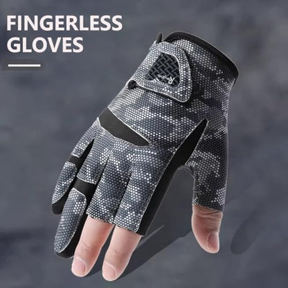 Adult Half-Finger Fishing Gloves - Paddling Sailing Kayaking Hiking Cycling