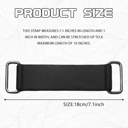 2PCS Rubber Band Straps Battery Box Tie Down Strap Stretchable Battery Tie Fixed Strap Holder Moped Belt with Metal Buckles for ATV Scooter Motorcycle Accessories Parts Black - size: 2PCS