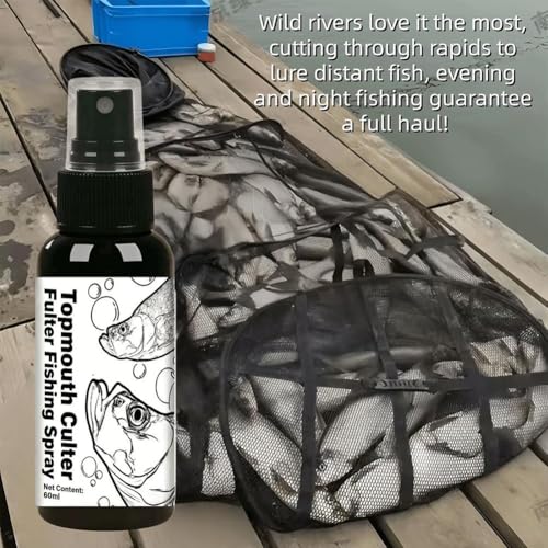 Fish Attractant Spray for Fishing Bait or Lure,Concentrated Fish Attractant Liquid - Fast-Acting Red Worm Formula Scent Bait Additive for Freshwater,Highly Effective Lure Enhancer for Lakes &Rivers