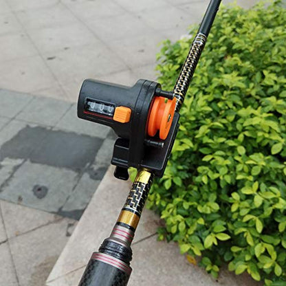 Joyzan Fishing Line Counter, 999m Depth Finder Spooler Electronic Digital | Length Display Portable Fish Finderdepth Gauge Tackle Tool Accurate Manual Meter Gear Winder Spooling Trolling Jigging