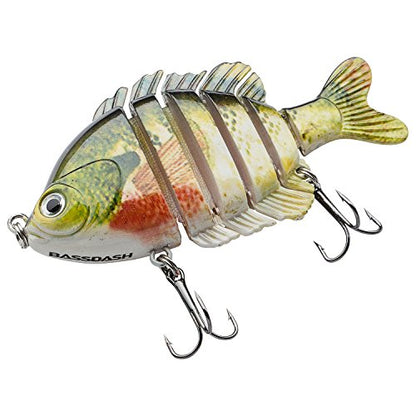 BASSDASH SwimPanfish Multi Jointed Panfish Bluegill Swimbaits Hard Topwater Bass Lures Fishing Lure Crank Saltwater 3.5in/0.85oz - color: Bluegill