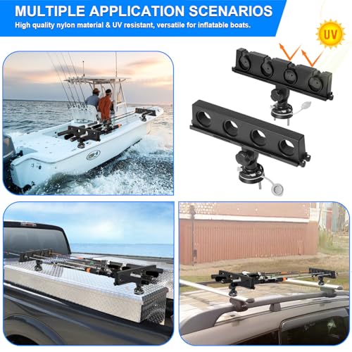 Fishing Rod Holder for Boat, 360° Rotatable Crappie Rod Holder for Boat, Boat Rod Storage Rack - style: C
